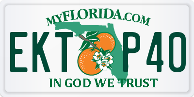 FL license plate EKTP40