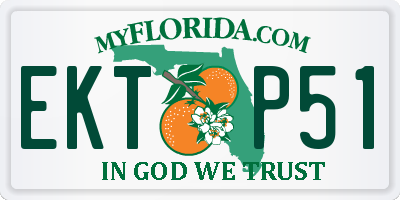 FL license plate EKTP51