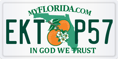 FL license plate EKTP57