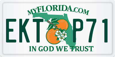 FL license plate EKTP71