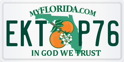 FL license plate EKTP76