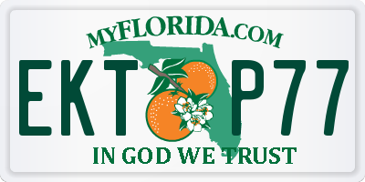 FL license plate EKTP77