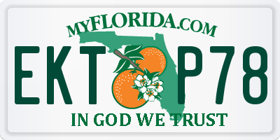 FL license plate EKTP78