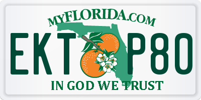 FL license plate EKTP80