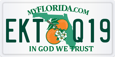 FL license plate EKTQ19