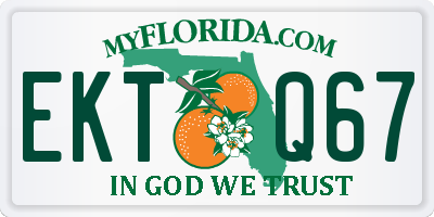 FL license plate EKTQ67