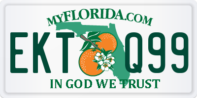 FL license plate EKTQ99