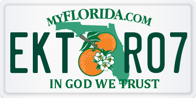 FL license plate EKTR07