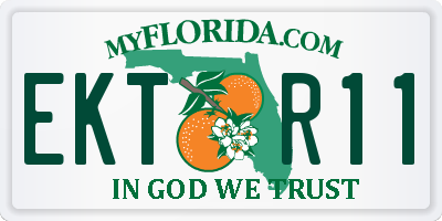 FL license plate EKTR11