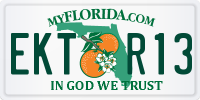 FL license plate EKTR13