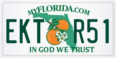 FL license plate EKTR51