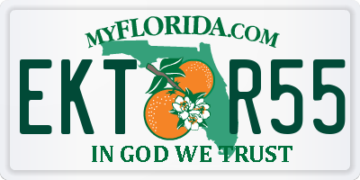 FL license plate EKTR55