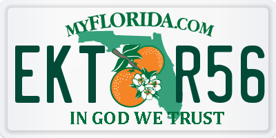 FL license plate EKTR56