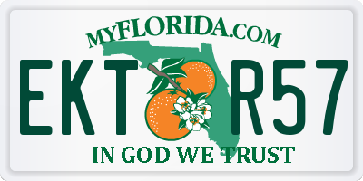 FL license plate EKTR57