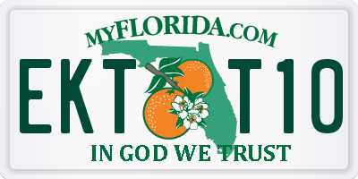 FL license plate EKTT10