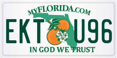 FL license plate EKTU96
