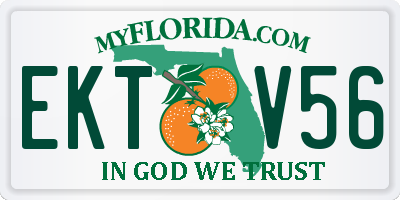 FL license plate EKTV56