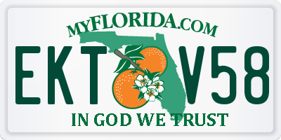 FL license plate EKTV58