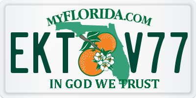 FL license plate EKTV77