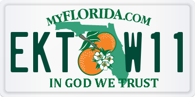 FL license plate EKTW11