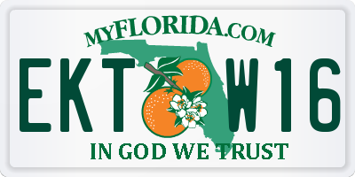 FL license plate EKTW16