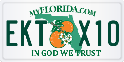 FL license plate EKTX10