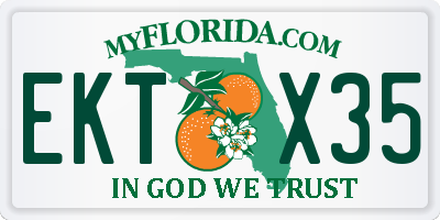 FL license plate EKTX35
