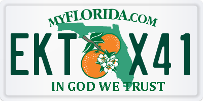 FL license plate EKTX41