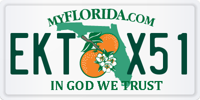 FL license plate EKTX51