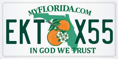 FL license plate EKTX55