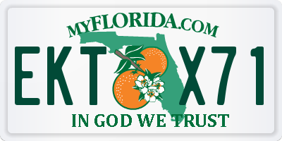 FL license plate EKTX71