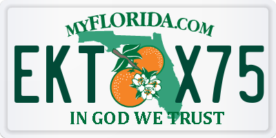 FL license plate EKTX75