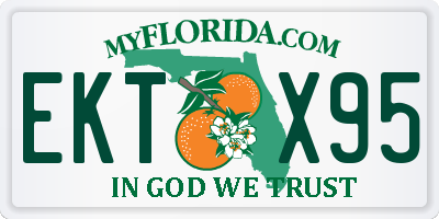 FL license plate EKTX95