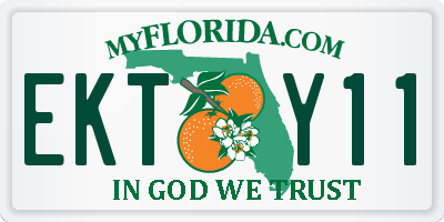 FL license plate EKTY11