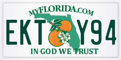 FL license plate EKTY94