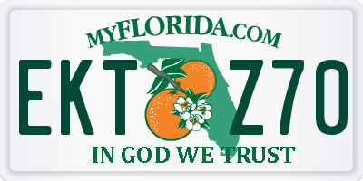 FL license plate EKTZ70