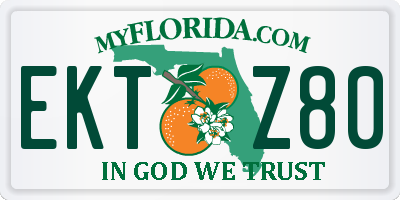FL license plate EKTZ80