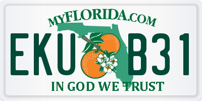 FL license plate EKUB31