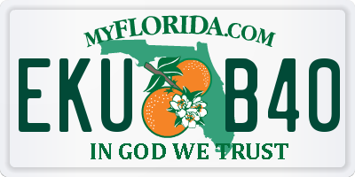 FL license plate EKUB40
