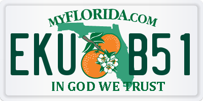 FL license plate EKUB51