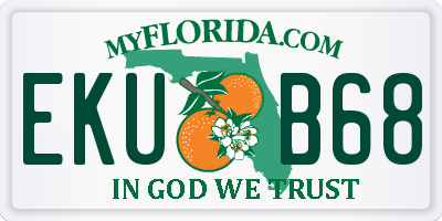 FL license plate EKUB68