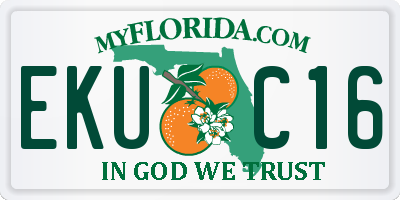 FL license plate EKUC16