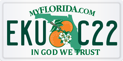 FL license plate EKUC22