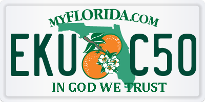 FL license plate EKUC50