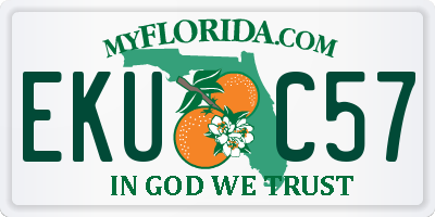 FL license plate EKUC57