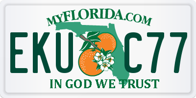 FL license plate EKUC77