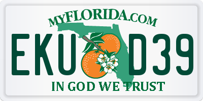 FL license plate EKUD39