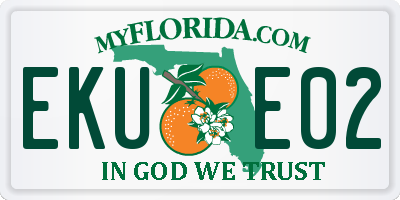 FL license plate EKUE02