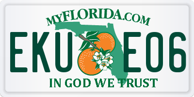 FL license plate EKUE06