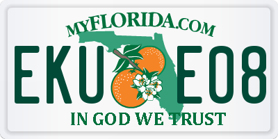FL license plate EKUE08